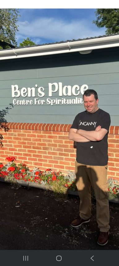 Dr. Ciaran O'keffe parapsychologist at Bens place 12th July 2025